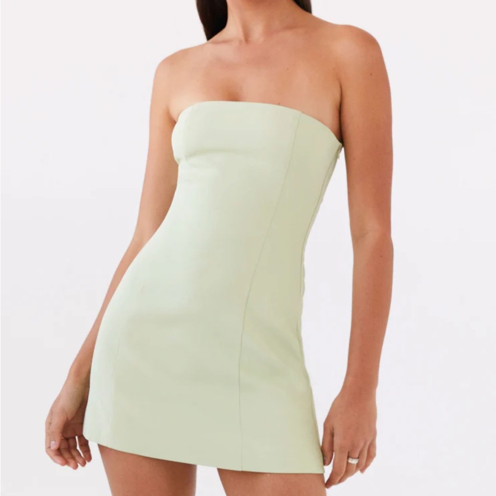 Peppermayo Ayanna Strapless Mini Dress - Green Zest